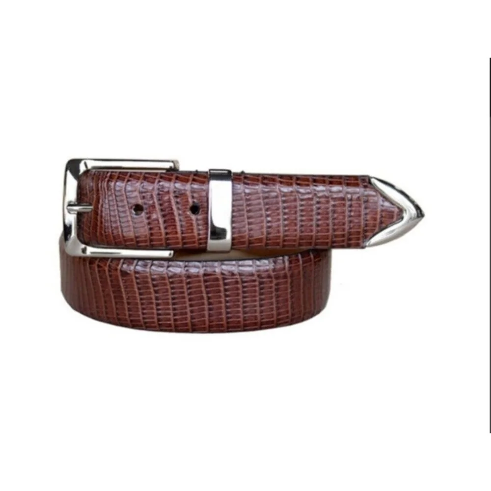 Lejon Men's Brown Le Bernardin Leather Belt Size 48